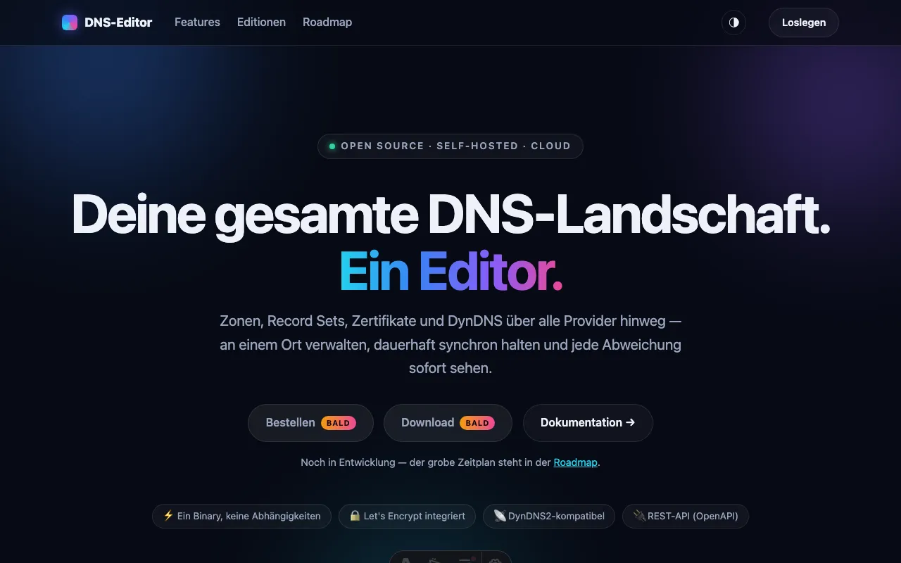 Vorschau dns-editor.de